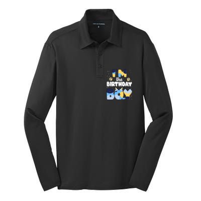 Im The Birthday Boy Dog Family Matching Silk Touch Performance Long Sleeve Polo