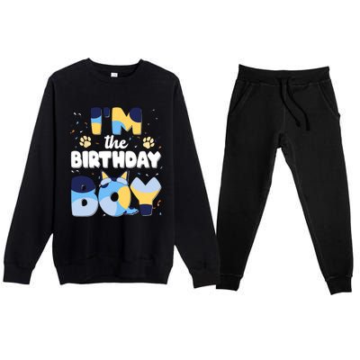 Im The Birthday Boy Dog Family Matching Premium Crewneck Sweatsuit Set