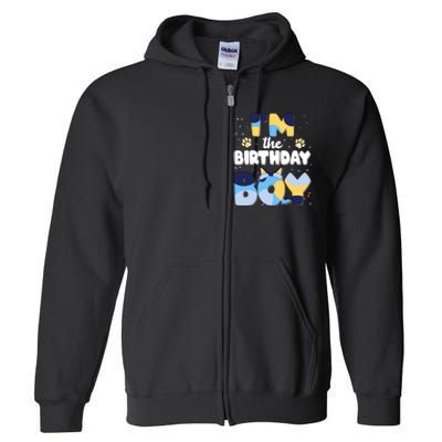 Im The Birthday Boy Dog Family Matching Full Zip Hoodie