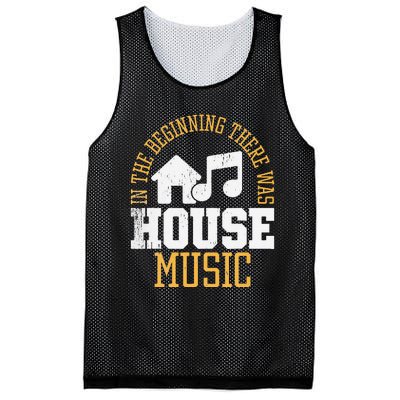 In The Beginning There Was House House Music EDM DJ Mesh Reversible Basketball Jersey Tank