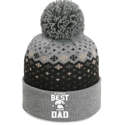 It Tastes Best From Dad Cook Cooking Funny Chef Gift The Baniff Cuffed Pom Beanie