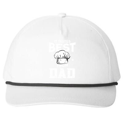 It Tastes Best From Dad Cook Cooking Funny Chef Gift Snapback Five-Panel Rope Hat