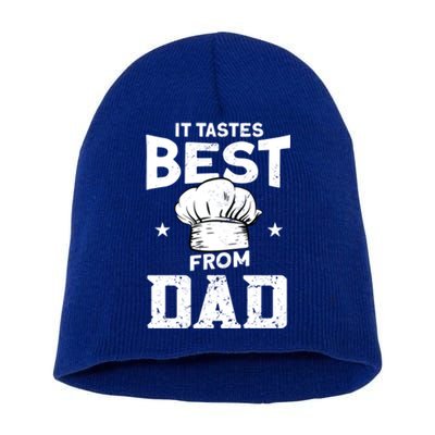 It Tastes Best From Dad Cook Cooking Funny Chef Gift Short Acrylic Beanie