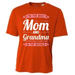 I'm The Best Mom And Grandma In The World Grandma Gift Cooling Performance Crew T-Shirt