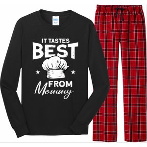 It Tastes Best From Mommy Cook Cooking Funny Chef Gift Long Sleeve Pajama Set