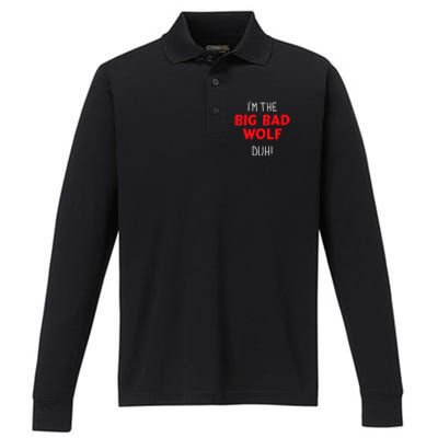 IM The Bad Wolf Duh Costume For Diy Halloween Party Performance Long Sleeve Polo