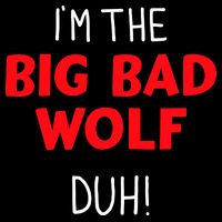 IM The Bad Wolf Duh Costume For Diy Halloween Party Drawstring Bag
