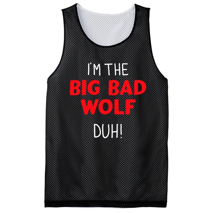 IM The Bad Wolf Duh Costume For Diy Halloween Party Mesh Reversible Basketball Jersey Tank