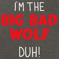 IM The Bad Wolf Duh Costume For Diy Halloween Party Cotton Canvas Backpack