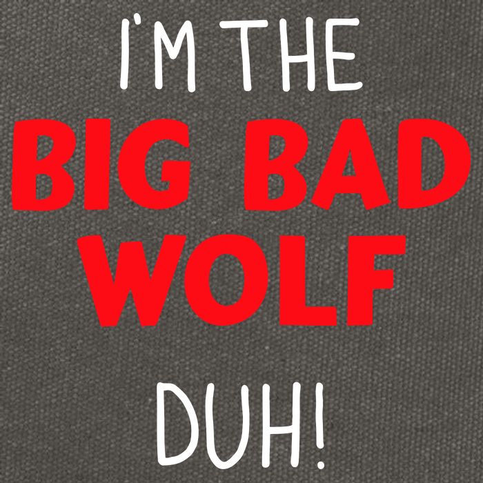 IM The Bad Wolf Duh Costume For Diy Halloween Party Cotton Canvas Backpack
