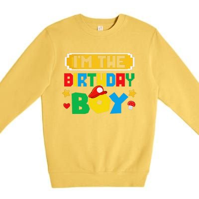 Im The Birthday Boy Game Gaming Family Matching Premium Crewneck Sweatshirt