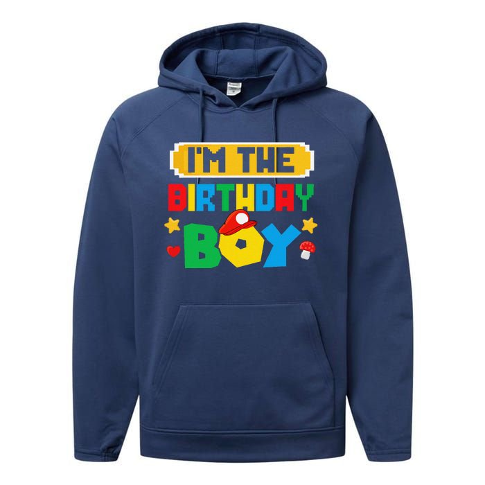 Im The Birthday Boy Game Gaming Family Matching Performance Fleece Hoodie