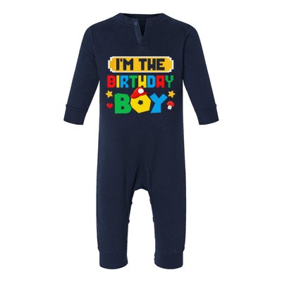 Im The Birthday Boy Game Gaming Family Matching Infant Fleece One Piece