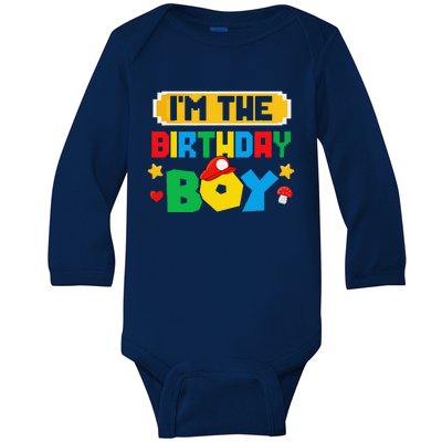 Im The Birthday Boy Game Gaming Family Matching Baby Long Sleeve Bodysuit