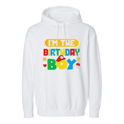 Im The Birthday Boy Game Gaming Family Matching Garment-Dyed Fleece Hoodie