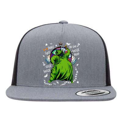 Im The Boogie Man Nightmare Christmas Oogie Boogie Man Flat Bill Trucker Hat