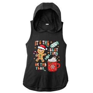 Its The Best Time Of The Year Xmas Gingerbread hot cocoa  Ladies PosiCharge Tri-Blend Wicking Draft Hoodie Tank