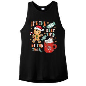 Its The Best Time Of The Year Xmas Gingerbread hot cocoa  Ladies PosiCharge Tri-Blend Wicking Tank