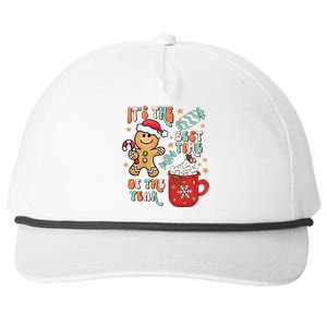 Its The Best Time Of The Year Xmas Gingerbread hot cocoa  Snapback Five-Panel Rope Hat