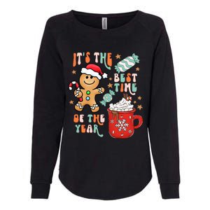 Its The Best Time Of The Year Xmas Gingerbread hot cocoa  Womens California Wash Sweatshirt