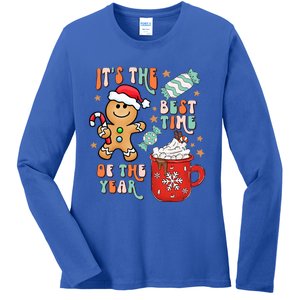 Its The Best Time Of The Year Xmas Gingerbread hot cocoa  Ladies Long Sleeve Shirt