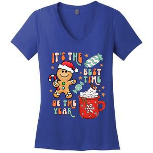 Its The Best Time Of The Year Xmas Gingerbread hot cocoa  Women's V-Neck T-Shirt