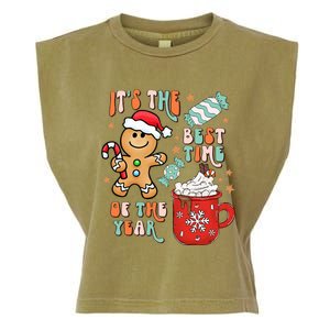 Its The Best Time Of The Year Xmas Gingerbread hot cocoa  Garment-Dyed Women's Muscle Tee