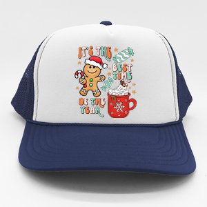 Its The Best Time Of The Year Xmas Gingerbread hot cocoa  Trucker Hat