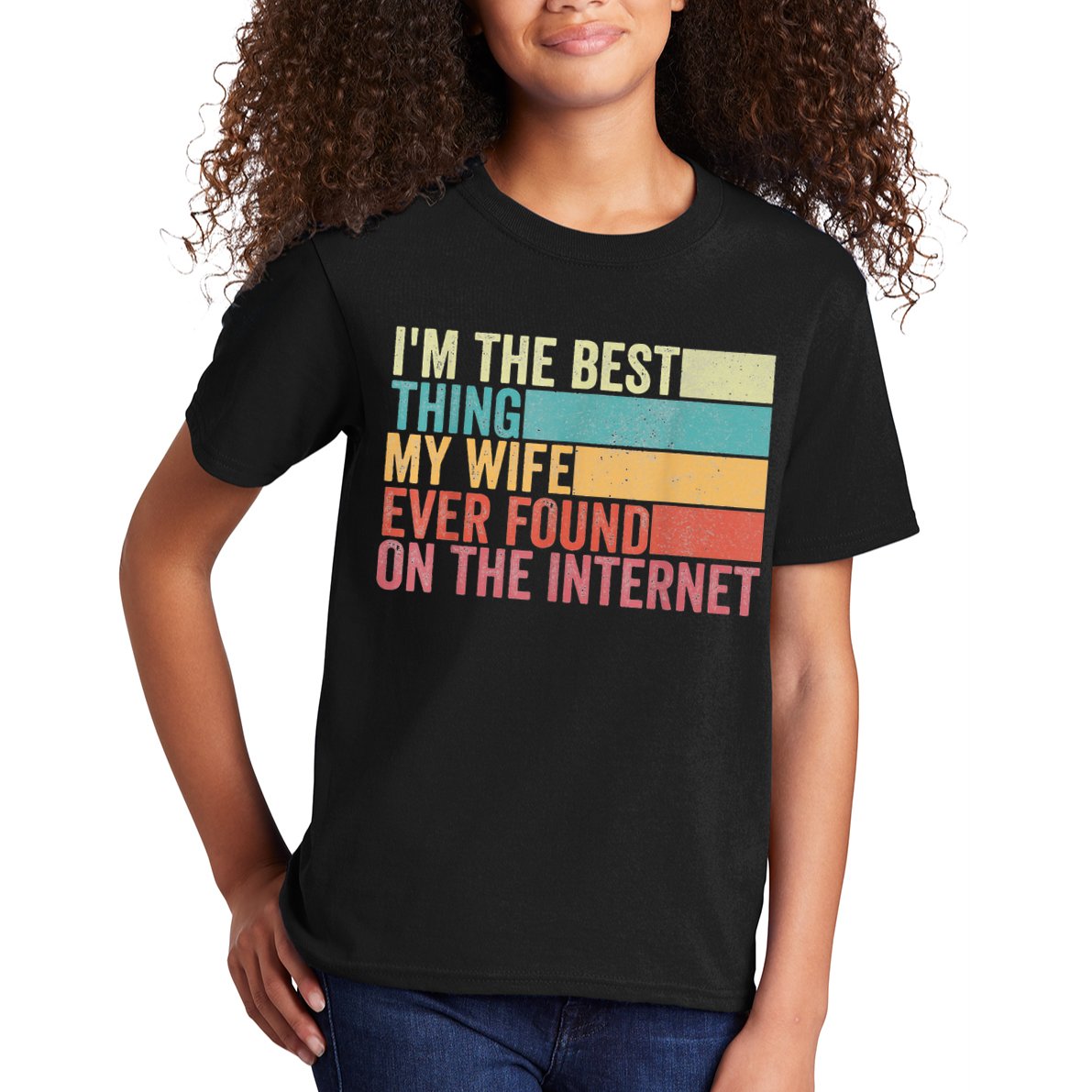 I'm The Best Thing My Wife Ever Found On The Internet Kids T-Shirt