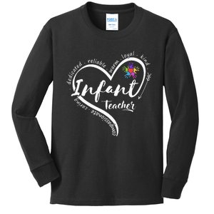 Infant Teacher Back to School Infant Daycare Teacher Kids Long Sleeve Shirt