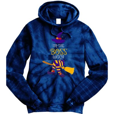 I’M The Boss Witch Family Matching Costume Halloween Tie Dye Hoodie