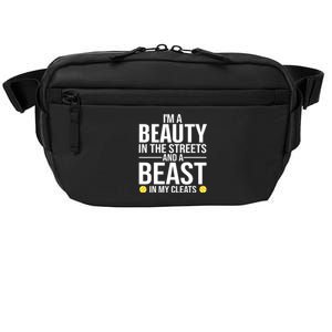 I'm The Beauty In The Street And The Beast In My Cleats Softball Team Player Crossbody Pack