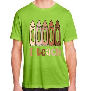 I Teach Black History Month Melanin Afro African Teacher Adult ChromaSoft Performance T-Shirt