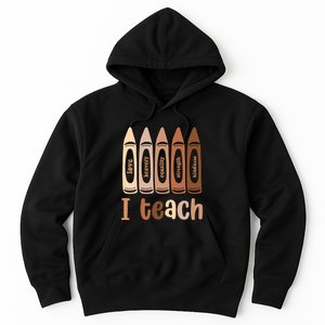 I Teach Black History Month Melanin Afro African Teacher Hoodie