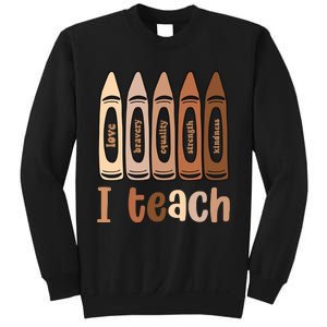 I Teach Black History Month Melanin Afro African Teacher Sweatshirt