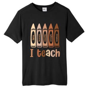 I Teach Black History Month Melanin Afro African Teacher Tall Fusion ChromaSoft Performance T-Shirt