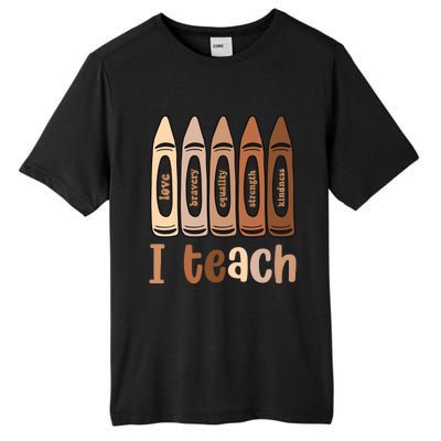 I Teach Black History Month Melanin Afro African Teacher Tall Fusion ChromaSoft Performance T-Shirt