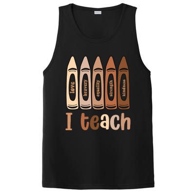 I Teach Black History Month Melanin Afro African Teacher PosiCharge Competitor Tank