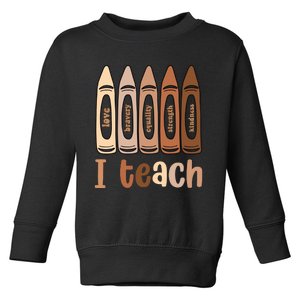 I Teach Black History Month Melanin Afro African Teacher Toddler Sweatshirt