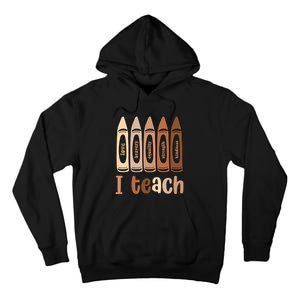 I Teach Black History Month Melanin Afro African Teacher Tall Hoodie