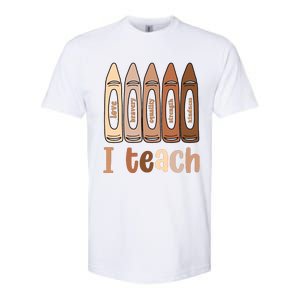 I Teach Black History Month Melanin Afro African Teacher Softstyle CVC T-Shirt