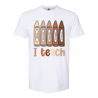 I Teach Black History Month Melanin Afro African Teacher Softstyle® CVC T-Shirt