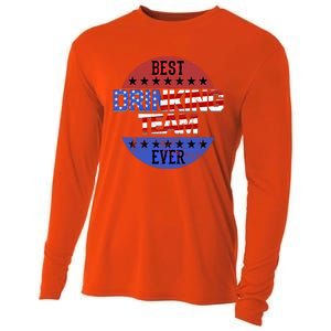 Ing Team Beer Pong Independence Day Patriotic Usa Flag Funny Gift Cooling Performance Long Sleeve Crew