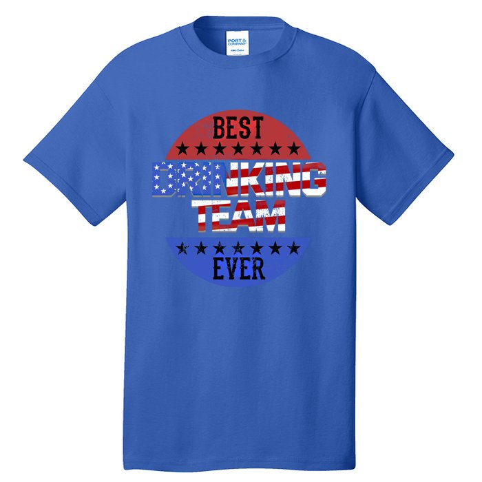 Ing Team Beer Pong Independence Day Patriotic Usa Flag Funny Gift Tall T-Shirt