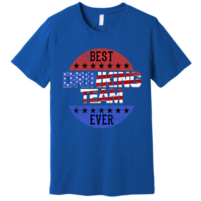 Ing Team Beer Pong Independence Day Patriotic Usa Flag Funny Gift Premium T-Shirt