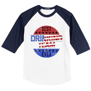 Ing Team Beer Pong Independence Day Patriotic Usa Flag Funny Gift Baseball Sleeve Shirt