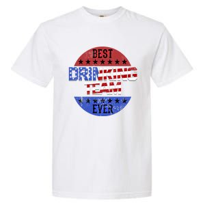 Ing Team Beer Pong Independence Day Patriotic Usa Flag Funny Gift Garment-Dyed Heavyweight T-Shirt