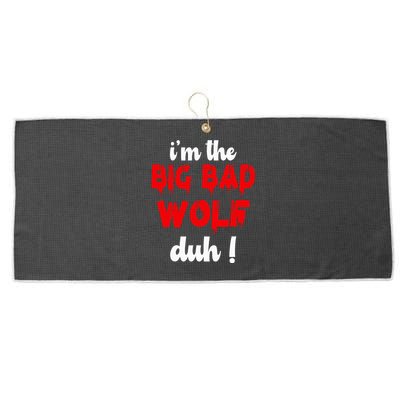 IM The Bad Wolf Duh Costume For Diy Halloween Party Large Microfiber Waffle Golf Towel