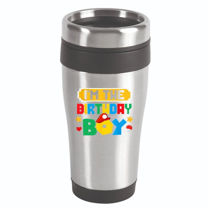 Im The Birthday Boy Game Gaming Family Matching 16oz Travel Tumbler
