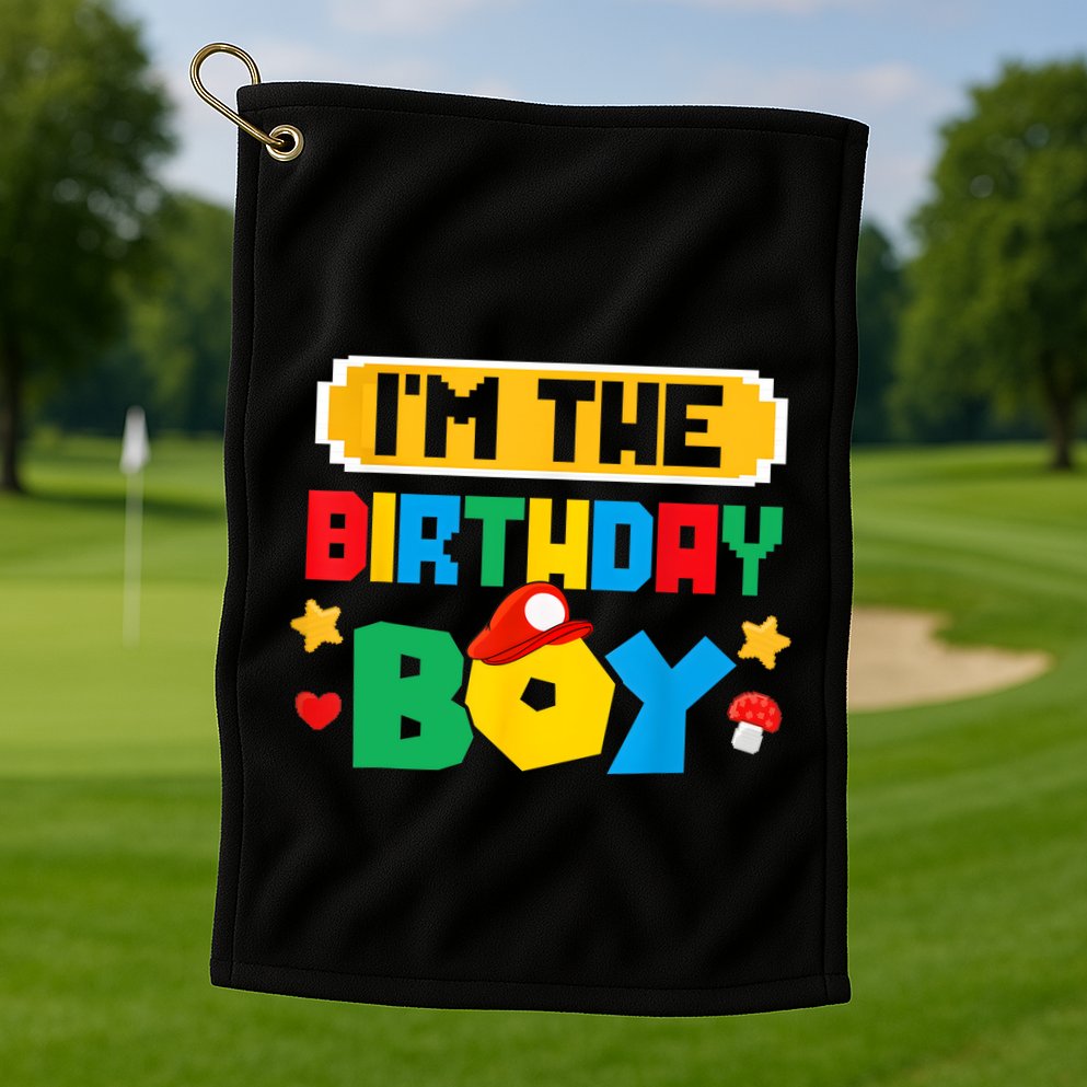 Im The Birthday Boy Game Gaming Family Matching Golf Towel